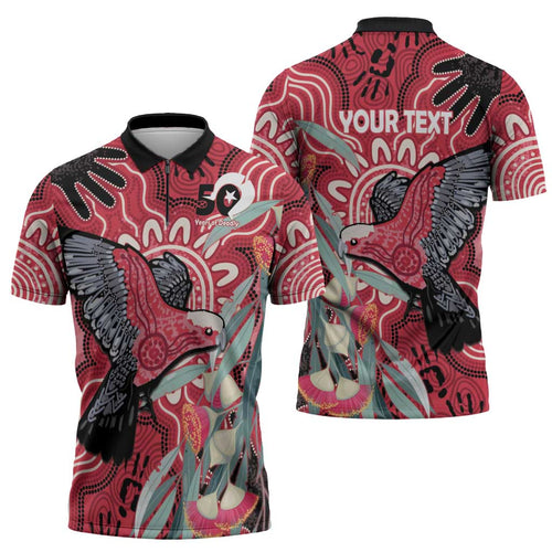 Personalised Australia Galah NAIDOC Week 2026 Zipper Polo Shirt 50 Years of Deadly Aboriginal Art