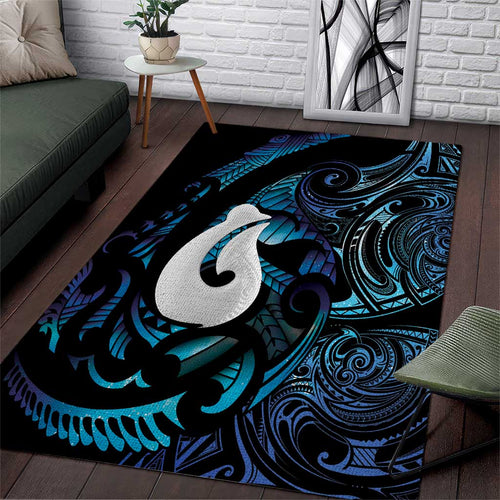 Hei Matau New Zealand Matariki Area Rug NZ Fish Hook Maori Art
