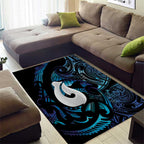 Hei Matau New Zealand Matariki Area Rug NZ Fish Hook Maori Art