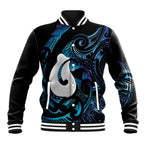 Hei Matau New Zealand Matariki Baseball Jacket NZ Fish Hook Maori Art