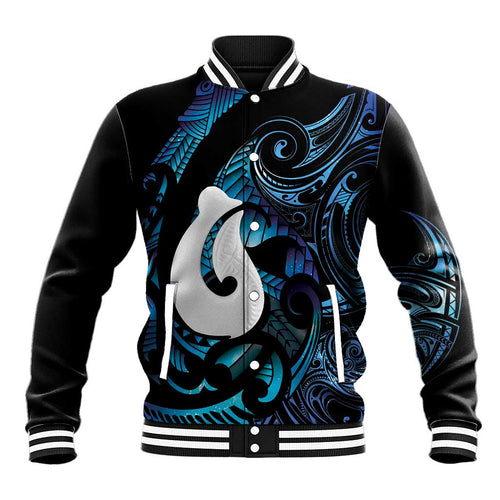 Hei Matau New Zealand Matariki Baseball Jacket NZ Fish Hook Maori Art