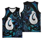 Hei Matau New Zealand Matariki Basketball Jersey NZ Fish Hook Maori Art