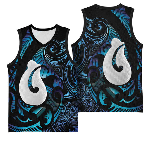 Hei Matau New Zealand Matariki Basketball Jersey NZ Fish Hook Maori Art