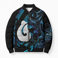 Hei Matau New Zealand Matariki Bomber Puffer Jacket NZ Fish Hook Maori Art