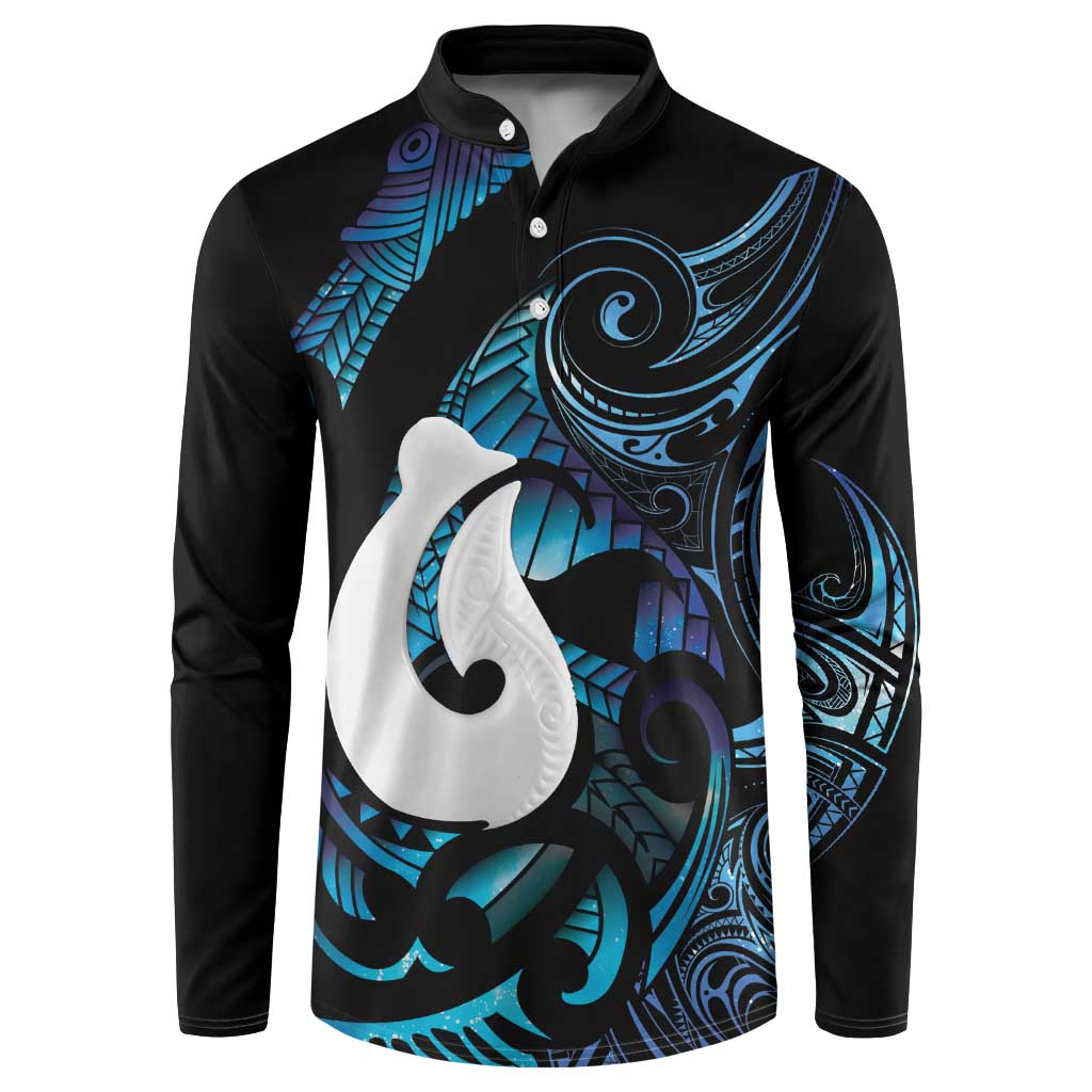 Hei Matau New Zealand Matariki Button Sweatshirt NZ Fish Hook Maori Art