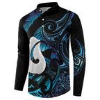 Hei Matau New Zealand Matariki Button Sweatshirt NZ Fish Hook Maori Art