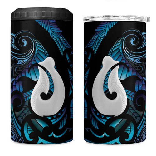 Hei Matau New Zealand Matariki 4 in 1 Can Cooler Tumbler NZ Fish Hook Maori Art