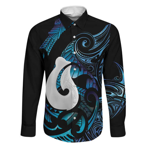 Hei Matau New Zealand Matariki Family Matching Off Shoulder Maxi Dress and Hawaiian Shirt NZ Fish Hook Maori Art