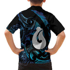 Hei Matau New Zealand Matariki Family Matching Tank Maxi Dress and Hawaiian Shirt NZ Fish Hook Maori Art