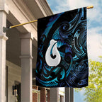 Hei Matau New Zealand Matariki Garden Flag NZ Fish Hook Maori Art