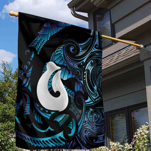 Hei Matau New Zealand Matariki Garden Flag NZ Fish Hook Maori Art
