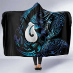 Hei Matau New Zealand Matariki Hooded Blanket NZ Fish Hook Maori Art