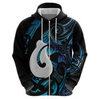 Hei Matau New Zealand Matariki Hoodie NZ Fish Hook Maori Art