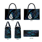 Hei Matau New Zealand Matariki Leather Bag NZ Fish Hook Maori Art