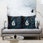 Hei Matau New Zealand Matariki Pillow Cover NZ Fish Hook Maori Art