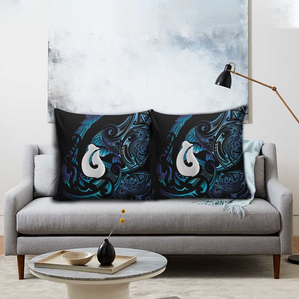 Hei Matau New Zealand Matariki Pillow Cover NZ Fish Hook Maori Art