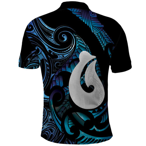 Hei Matau New Zealand Matariki Polo Shirt NZ Fish Hook Maori Art