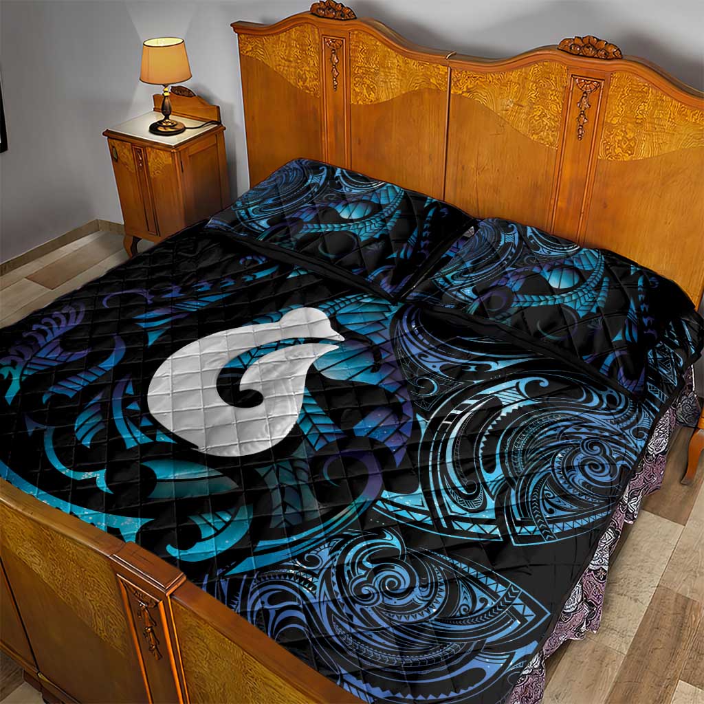 Hei Matau New Zealand Matariki Quilt Bed Set NZ Fish Hook Maori Art