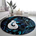 Hei Matau New Zealand Matariki Round Carpet NZ Fish Hook Maori Art