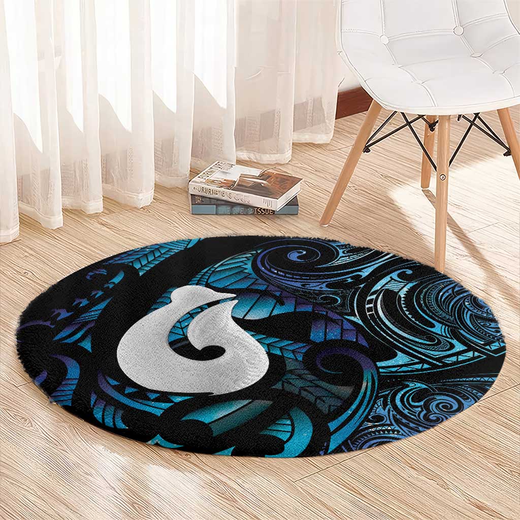 Hei Matau New Zealand Matariki Round Carpet NZ Fish Hook Maori Art