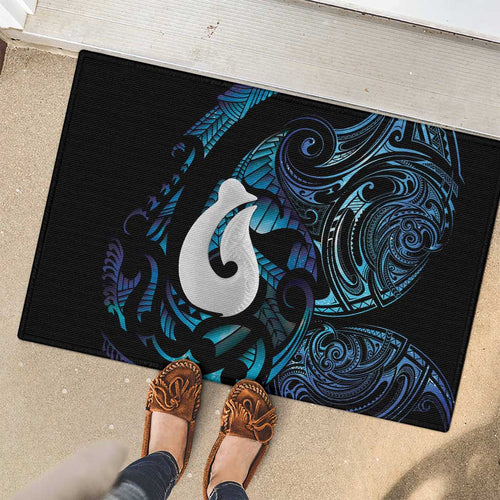 Hei Matau New Zealand Matariki Rubber Doormat NZ Fish Hook Maori Art
