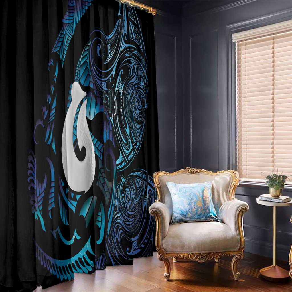 Hei Matau New Zealand Matariki Window Curtain NZ Fish Hook Maori Art