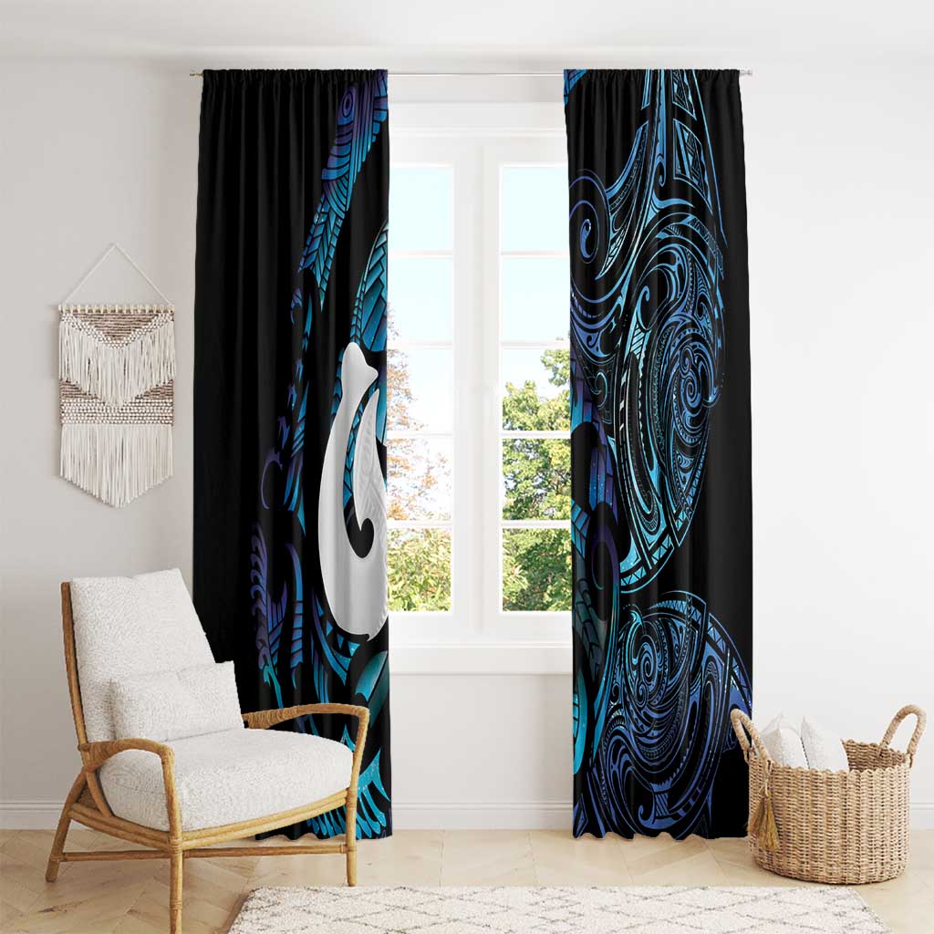 Hei Matau New Zealand Matariki Window Curtain NZ Fish Hook Maori Art