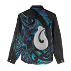 Hei Matau New Zealand Matariki Women Casual Shirt NZ Fish Hook Maori Art