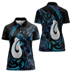 Hei Matau New Zealand Matariki Women Polo Shirt NZ Fish Hook Maori Art