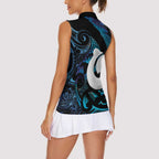 Hei Matau New Zealand Matariki Women Sleeveless Polo Shirt NZ Fish Hook Maori Art