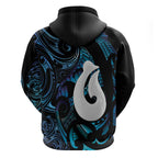 Hei Matau New Zealand Matariki Zip Hoodie NZ Fish Hook Maori Art