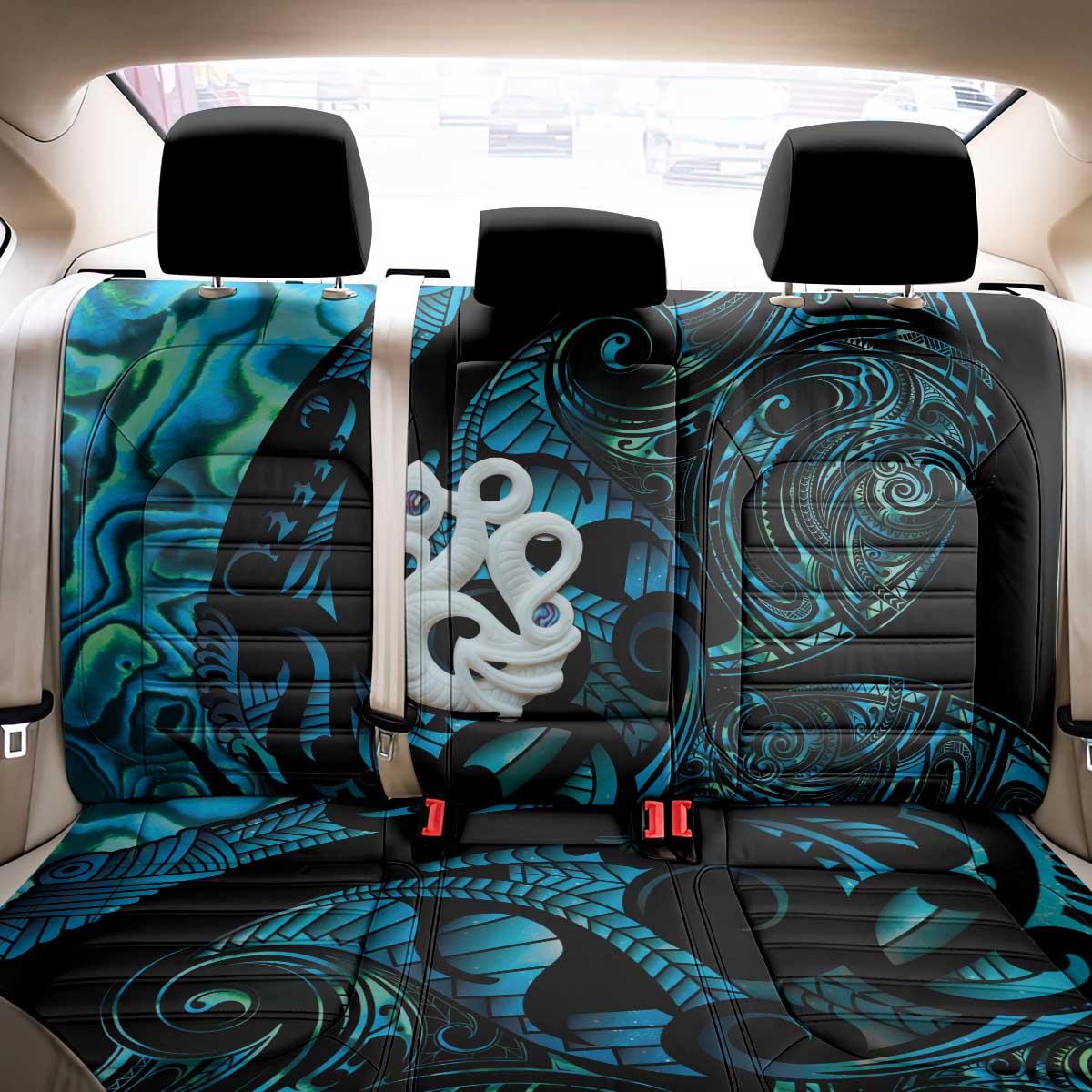Manaia New Zealand Matariki Back Car Seat Cover NZ Paua Shell Maori Art