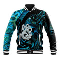 Manaia New Zealand Matariki Baseball Jacket NZ Paua Shell Maori Art