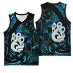 Manaia New Zealand Matariki Basketball Jersey NZ Paua Shell Maori Art