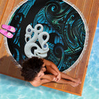Manaia New Zealand Matariki Beach Blanket NZ Paua Shell Maori Art