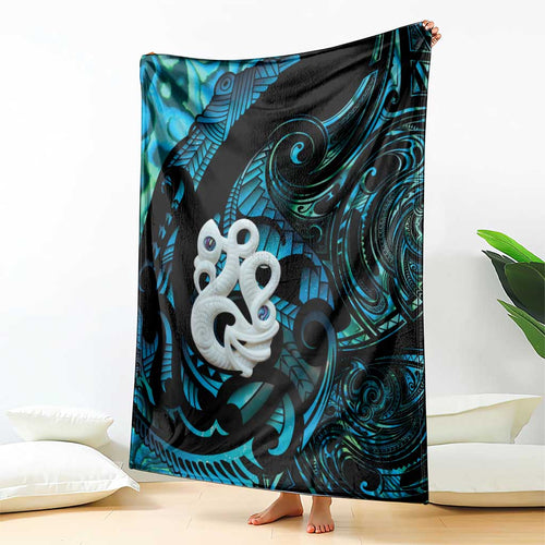 Manaia New Zealand Matariki Blanket NZ Paua Shell Maori Art