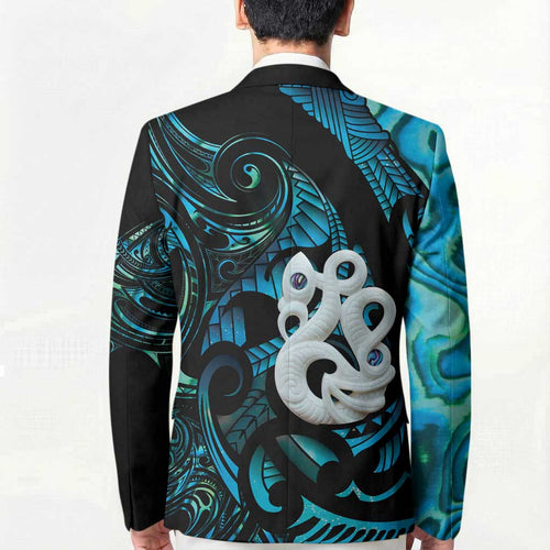 Manaia New Zealand Matariki Blazer NZ Paua Shell Maori Art