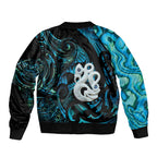Manaia New Zealand Matariki Bomber Jacket NZ Paua Shell Maori Art