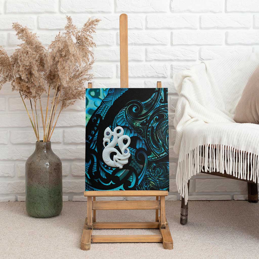 Manaia New Zealand Matariki Canvas Wall Art NZ Paua Shell Maori Art