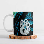 Manaia New Zealand Matariki Ceramic Mug NZ Paua Shell Maori Art