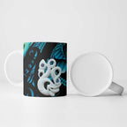 Manaia New Zealand Matariki Ceramic Mug NZ Paua Shell Maori Art