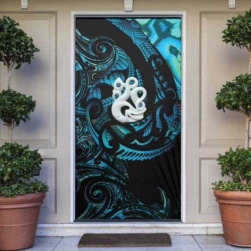 Manaia New Zealand Matariki Door Cover NZ Paua Shell Maori Art