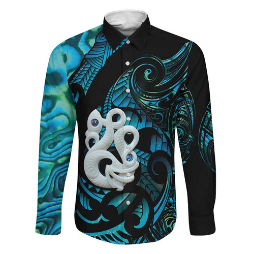 Manaia New Zealand Matariki Family Matching Off Shoulder Maxi Dress and Hawaiian Shirt NZ Paua Shell Maori Art