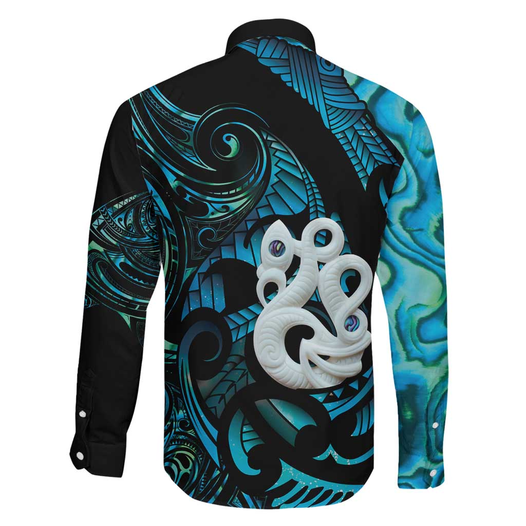 Manaia New Zealand Matariki Family Matching Off Shoulder Maxi Dress and Hawaiian Shirt NZ Paua Shell Maori Art