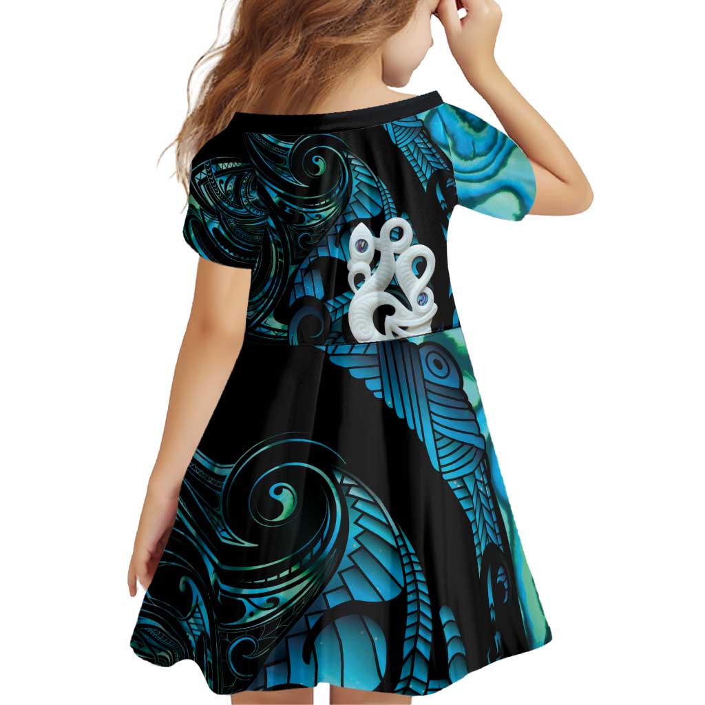 Manaia New Zealand Matariki Family Matching Puletasi and Hawaiian Shirt NZ Paua Shell Maori Art