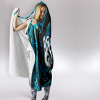 Manaia New Zealand Matariki Hooded Blanket NZ Paua Shell Maori Art