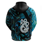 Manaia New Zealand Matariki Hoodie NZ Paua Shell Maori Art