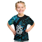 Manaia New Zealand Matariki Kid T Shirt NZ Paua Shell Maori Art