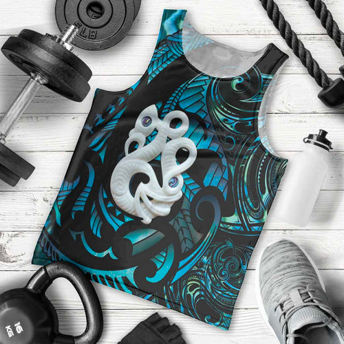 Manaia New Zealand Matariki Men Tank Top NZ Paua Shell Maori Art