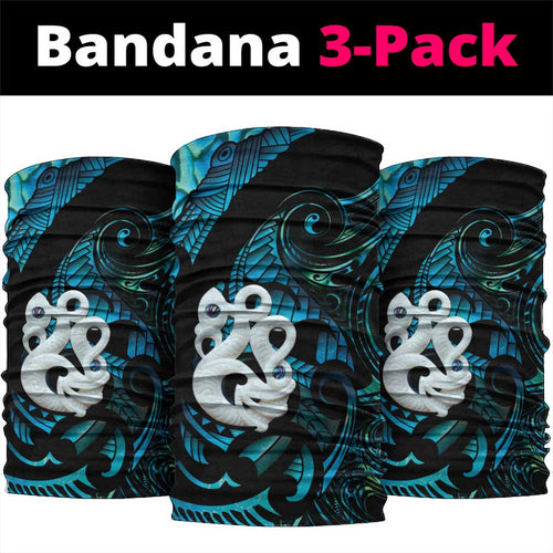 Manaia New Zealand Matariki Neck Gaiter NZ Paua Shell Maori Art